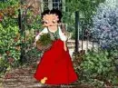 Betty walking through the woods