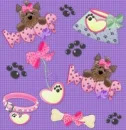 woof woof yorkie pink