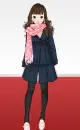 Pink Polka Dot Scarf