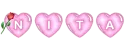 Nita, hearts and rose