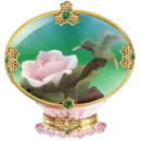 pink Rose/hummingbird