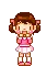 happy excited mini girl