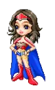 mini wonder woment cape blowing 
