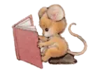 lil mouse reading a book