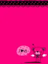 cute kawaii pink teddy bear in love