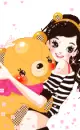cute kawaii teddy bear fashion girl