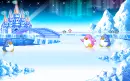 cute kawaii winter land penguin
