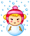  	cute kawaii snow woman