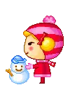 cute kawaii winter girl
