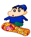 cute kawaii winter shin chan