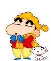 cute kawaii winter shin chan