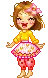 excited girl doll