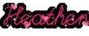 Heather Black and Pink hearts