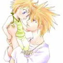 Baby Naruto and Yondaime