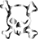 Black Glittery Skull
