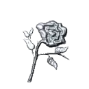 Silver Glitter Rose