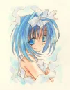 blue haired girl