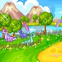 cute kawaii dinosaure land