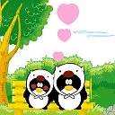 penguins in teddy bear suit