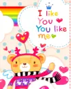 cute kawaii teddy bear i like you you like me