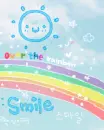 cute kawaii smile over the rainbow