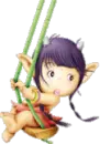 Cute lil elf in a swing