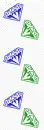 blue and green dimonds
