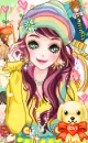 GIRL WITH PUPPY