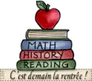 apple on top of some books