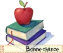 apple on top of books