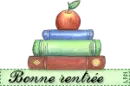 apple on top of books