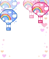 blue and pink balloons