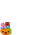 pumpkin head with candies