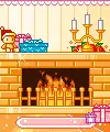 golden living room with christmas decoration