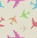 Rainbow Airplane Background