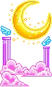 moon and raibow