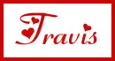 Sign with the name Travis