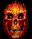 burning skull