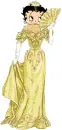 Betty Boop in long gold dress