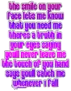the smile on your face....
