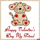 Puppy with Happy Valentine's Day My Friend
