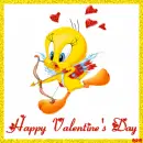 Tweety with Happy Valentine's Day