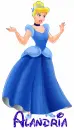 Cinderella in Blue Dress with Name