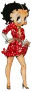 Betty Boop in short little red dress