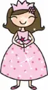 cute princess with pink dress