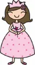 cute princess with pink dress