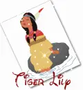 Tiger Lily Sitting on a Rock