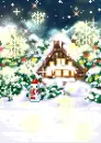 house and snow