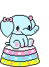 blue baby elephant