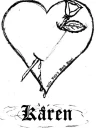 Karen - Heart stabbed with rose